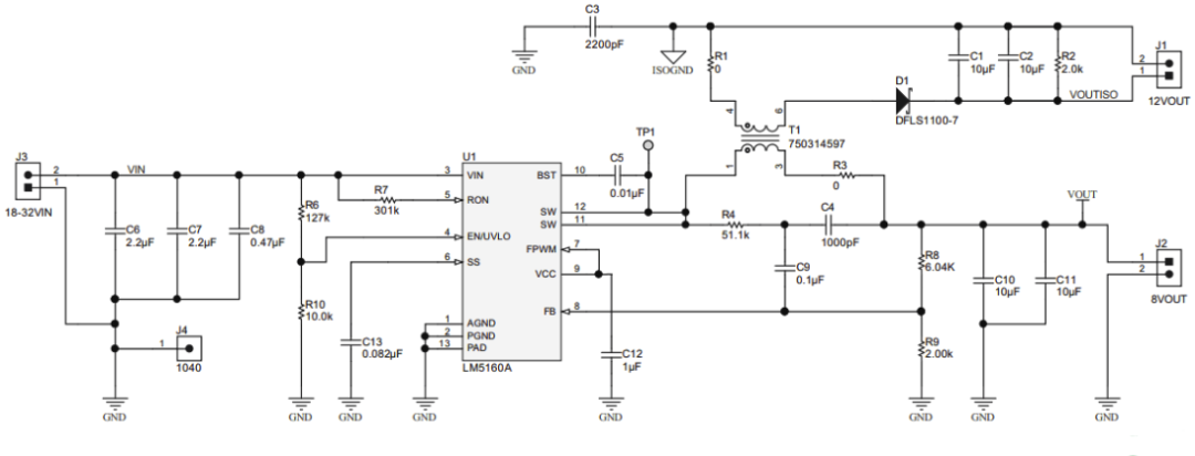 電池軟板廠反激變換器電路